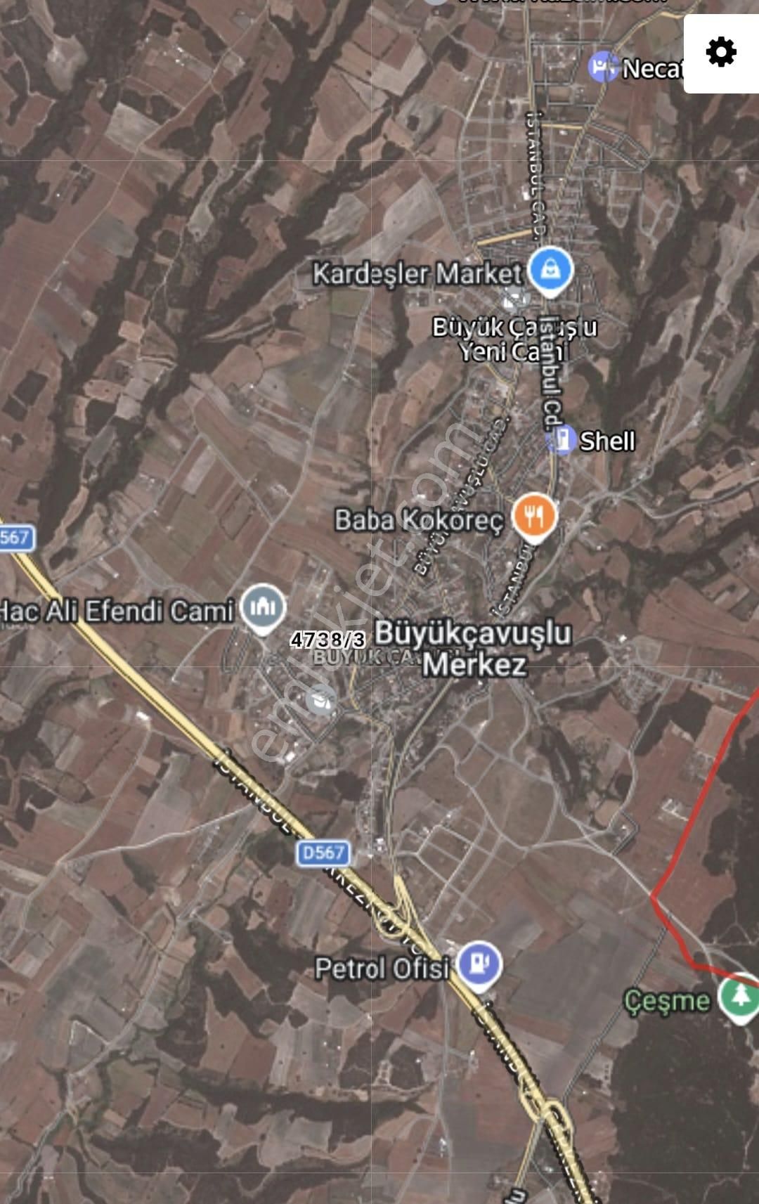 Necati Kurt Remax/ Silivri Büyükçavuşlu'da Satılık İmarlı, Yola Cephe Arsa - Görsel 9