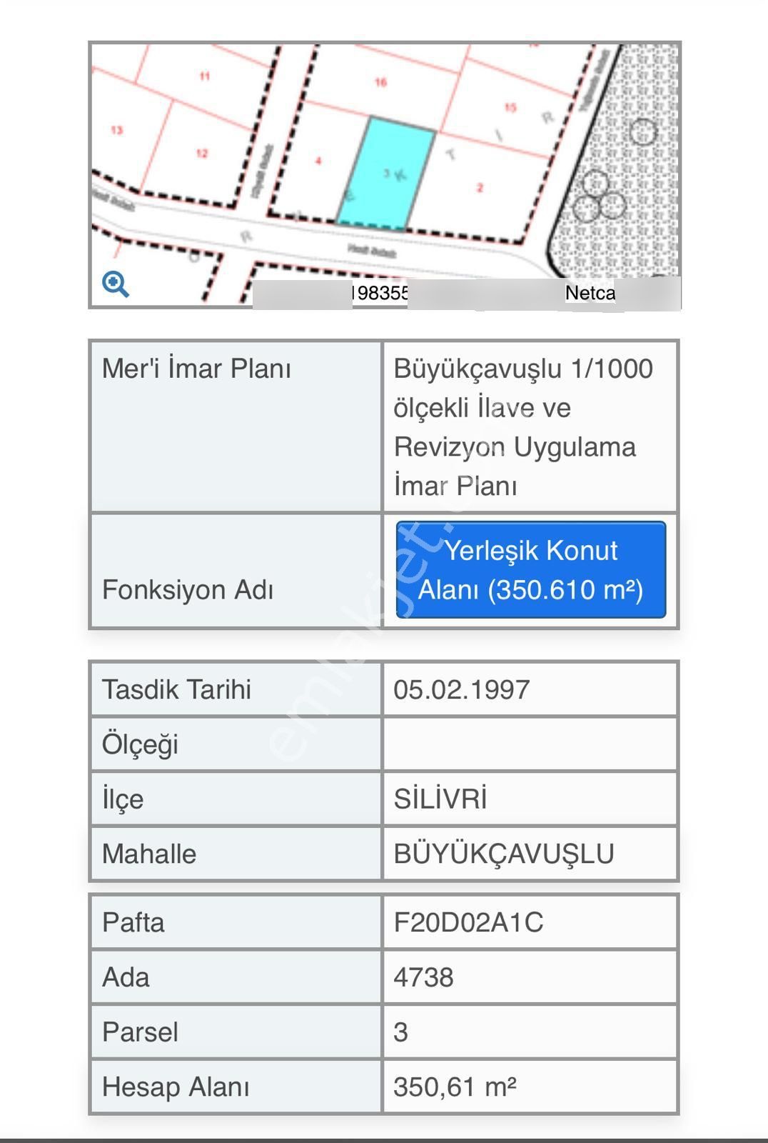 Necati Kurt Remax/ Silivri Büyükçavuşlu'da Satılık İmarlı, Yola Cephe Arsa - Görsel 13
