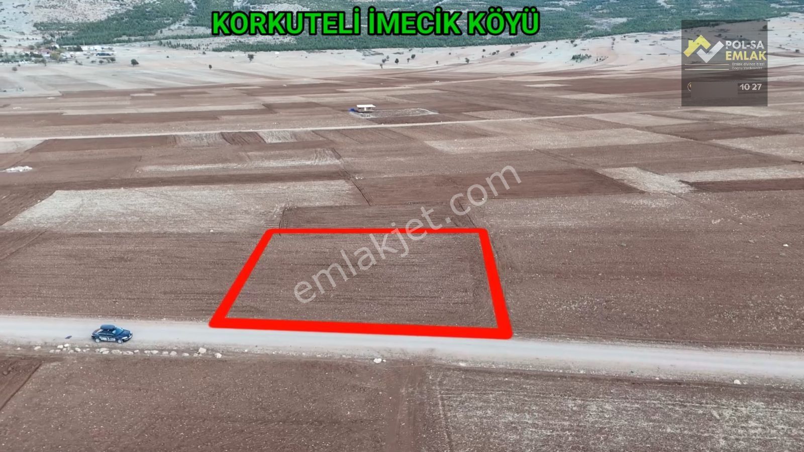 Korkuteli İmecik Köyü Satılık 1.616m2 Tarla Resmi Yol Var - Görsel 5