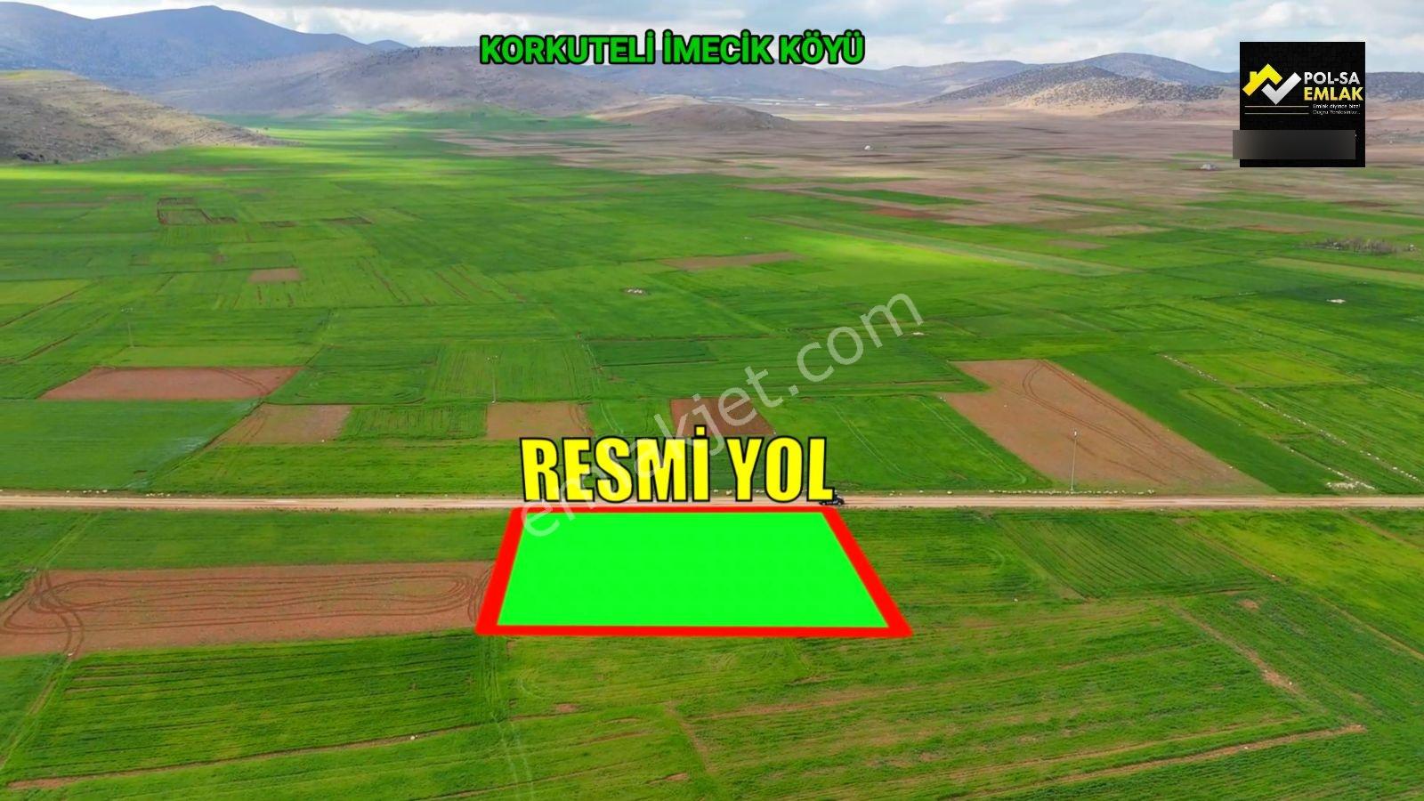 Korkuteli İmecik Köyü Satılık 1.616m2 Tarla Resmi Yol Var - Görsel 4