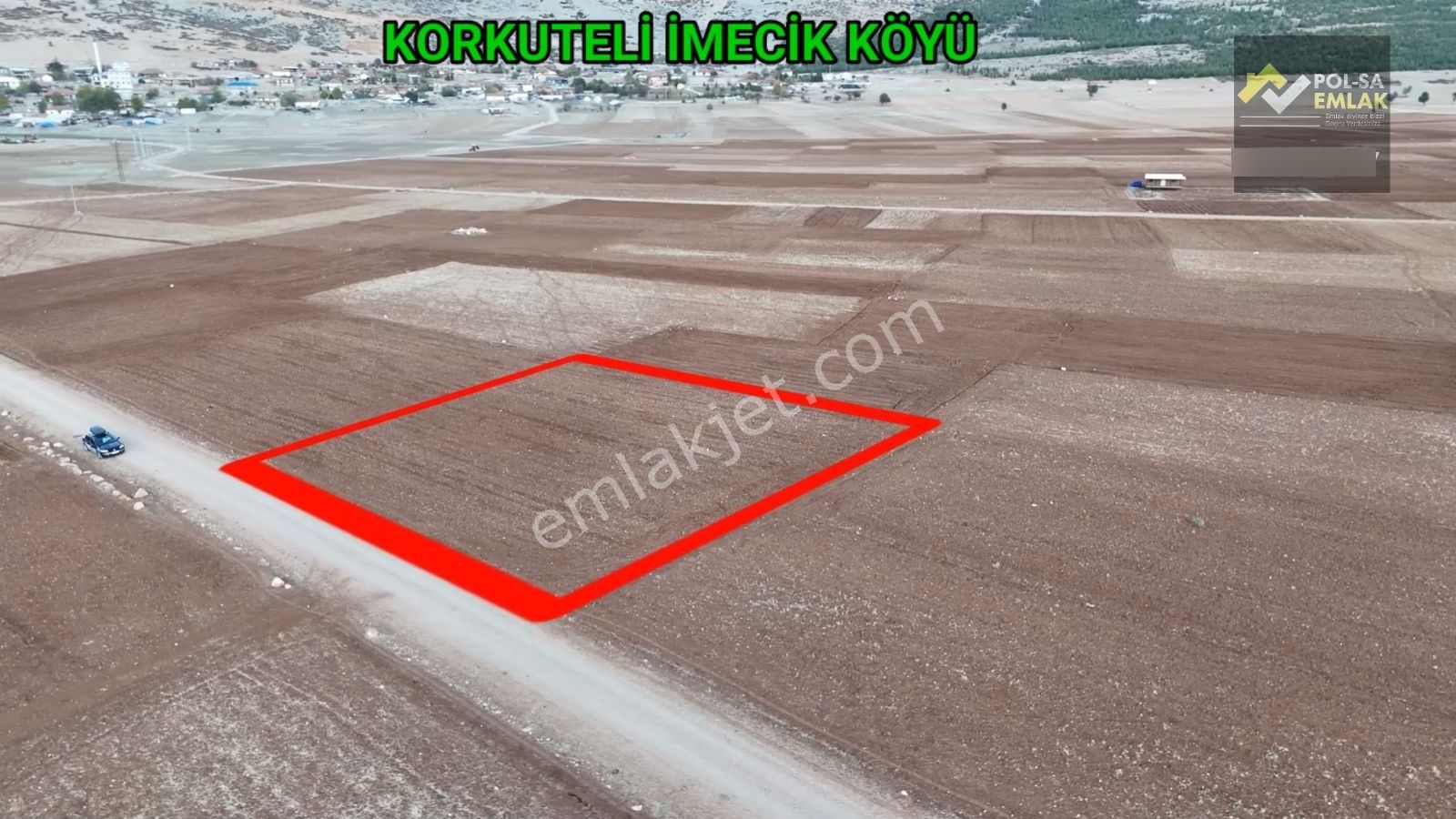 Korkuteli İmecik Köyü Satılık 1.616m2 Tarla Resmi Yol Var - Görsel 6