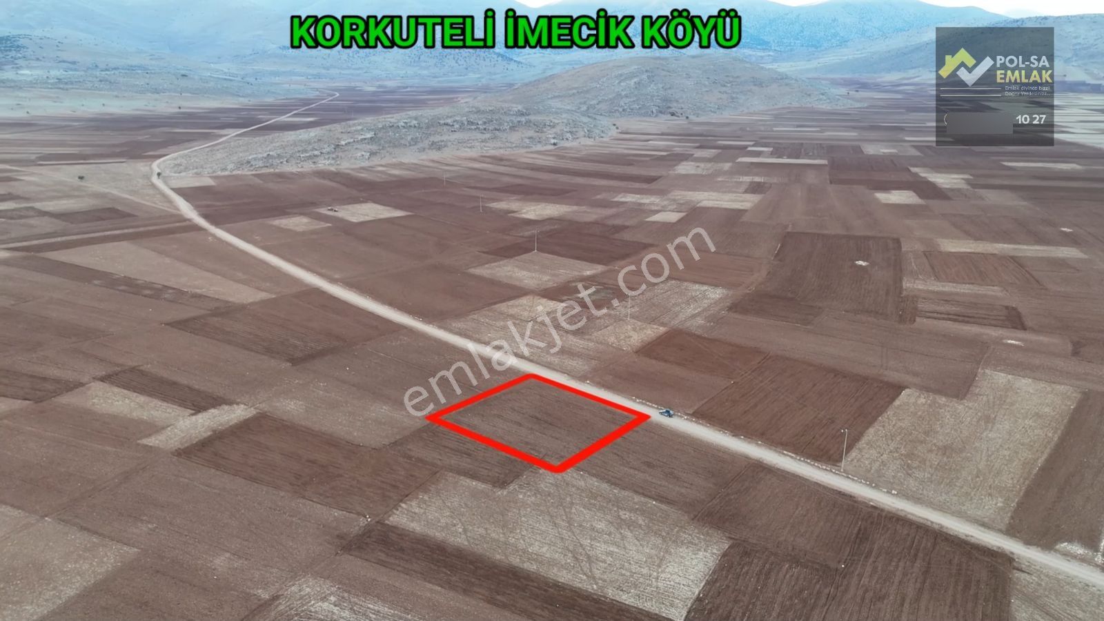 Korkuteli İmecik Köyü Satılık 1.616m2 Tarla Resmi Yol Var - Görsel 12