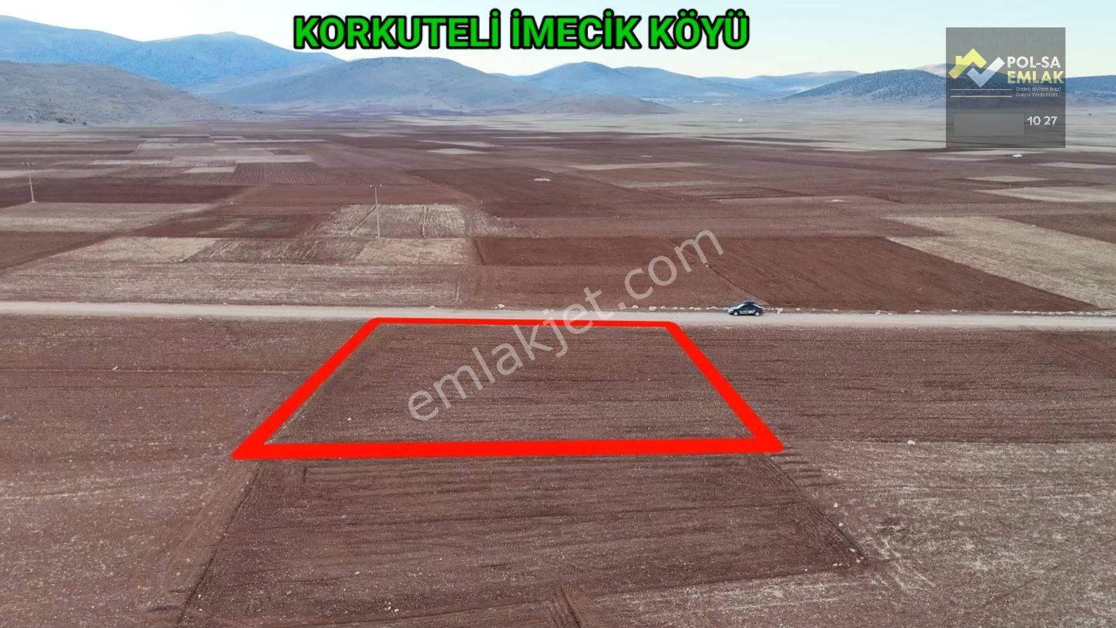 Korkuteli İmecik Köyü Satılık 1.616m2 Tarla Resmi Yol Var - Görsel 8