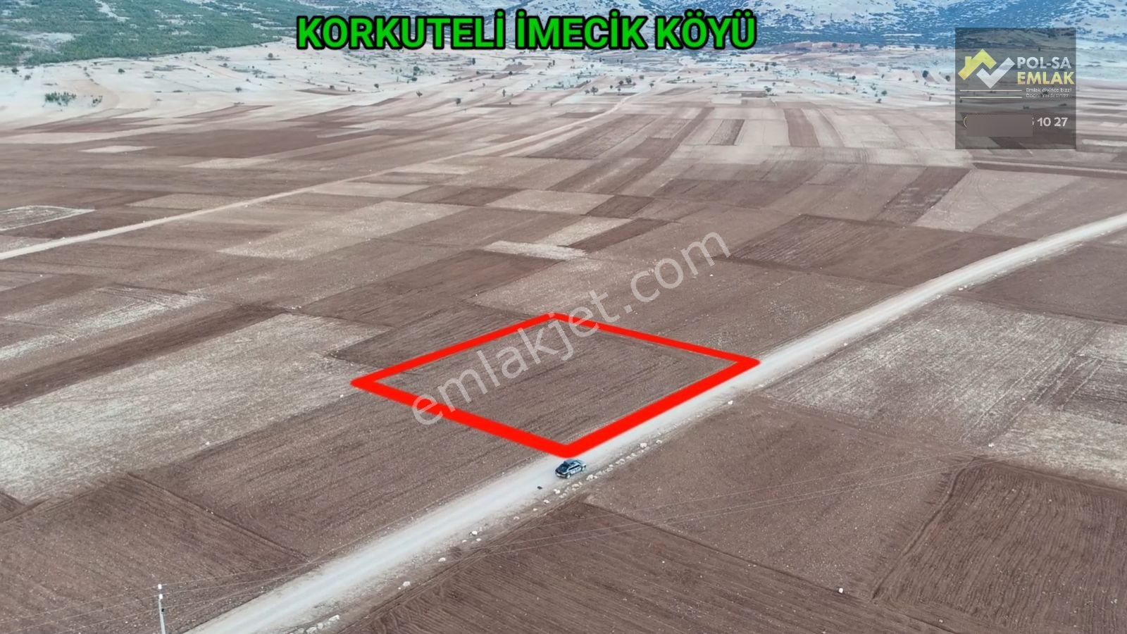Korkuteli İmecik Köyü Satılık 1.616m2 Tarla Resmi Yol Var - Görsel 4