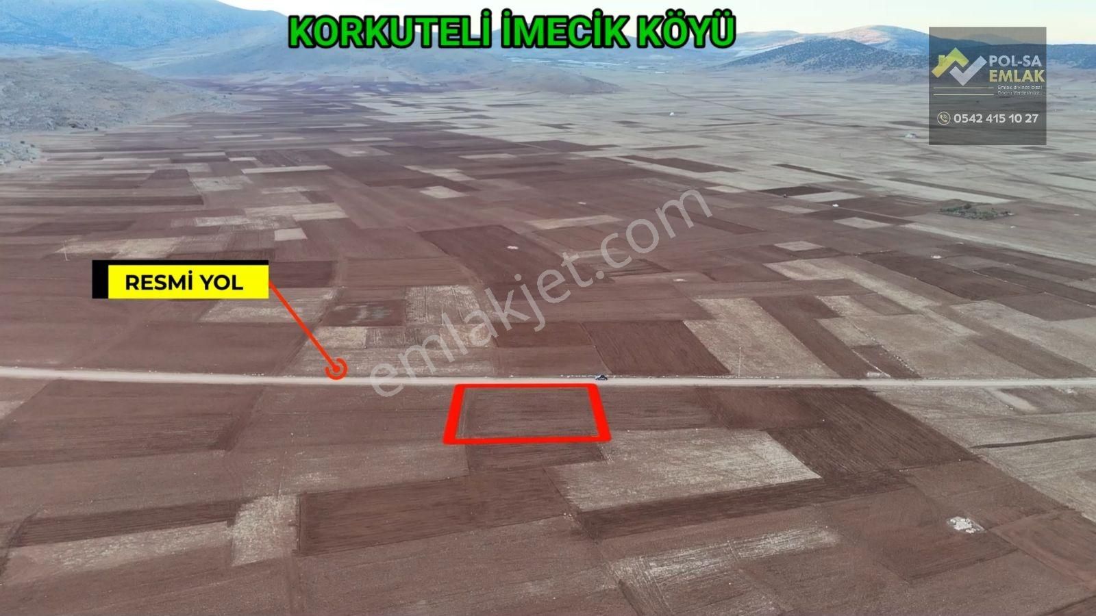 Korkuteli İmecik Köyü Satılık 1.616m2 Tarla Resmi Yol Var - Görsel 11