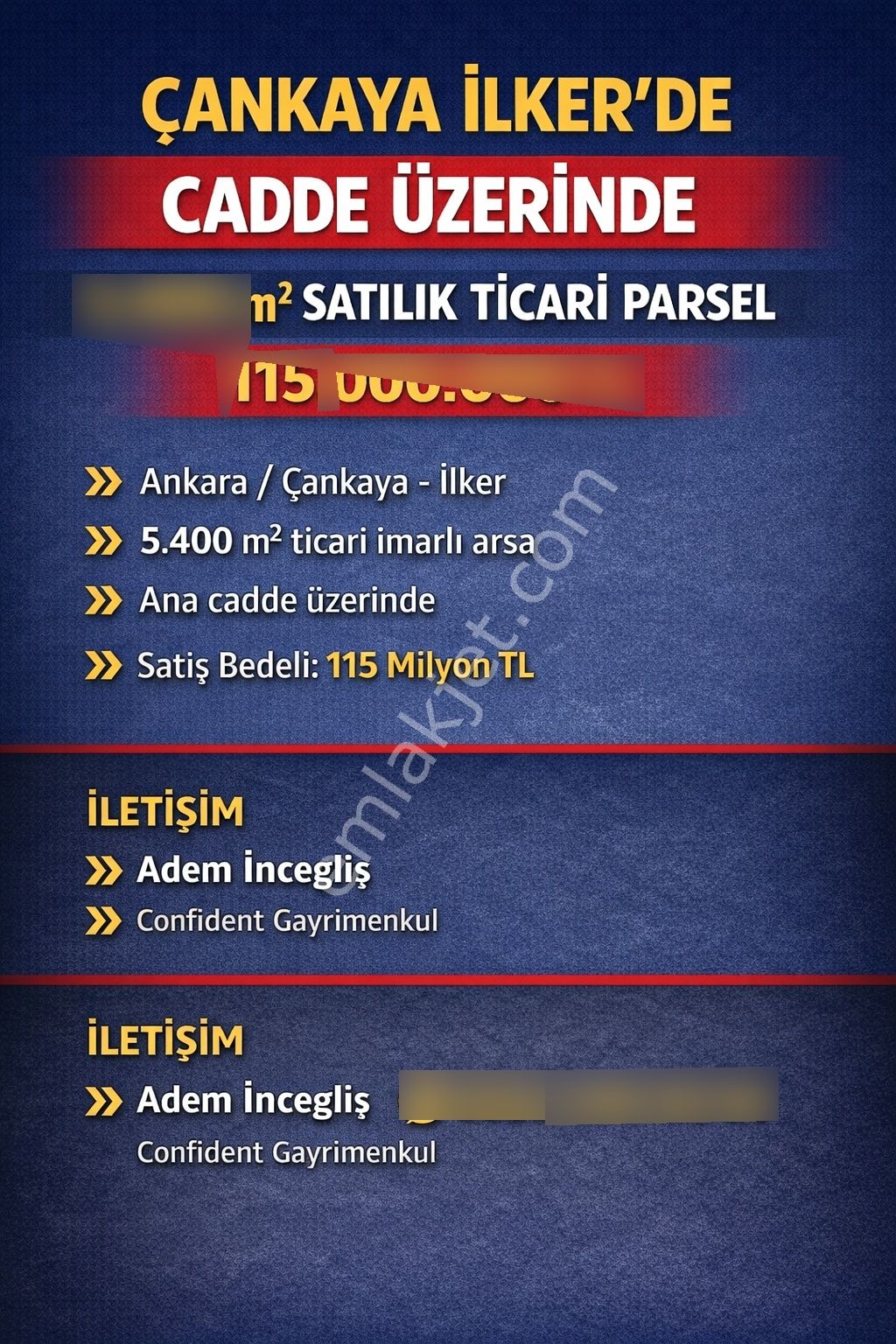 Çankaya İlker De 5400 M2 Satılık Ticari Arsa