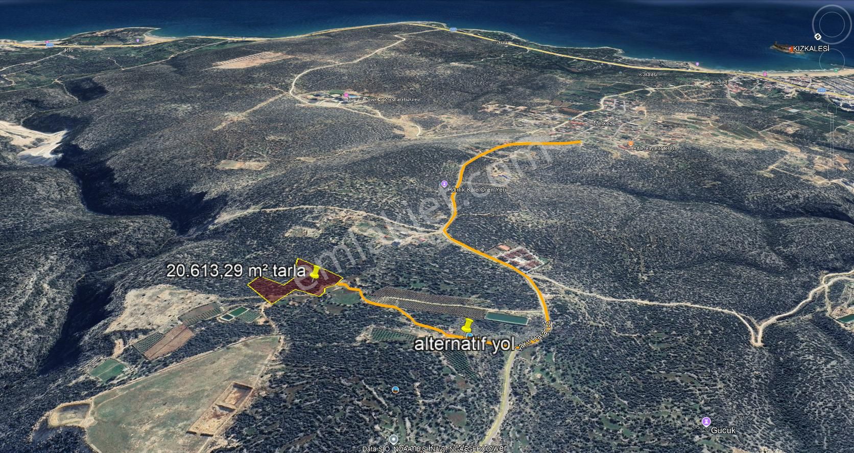 Kızkalesi Girişinde 20,613,29m² Satılık Arsa – Ana Yola Yakın, Yüksek Yatırım Potansiyeli - Görsel 4