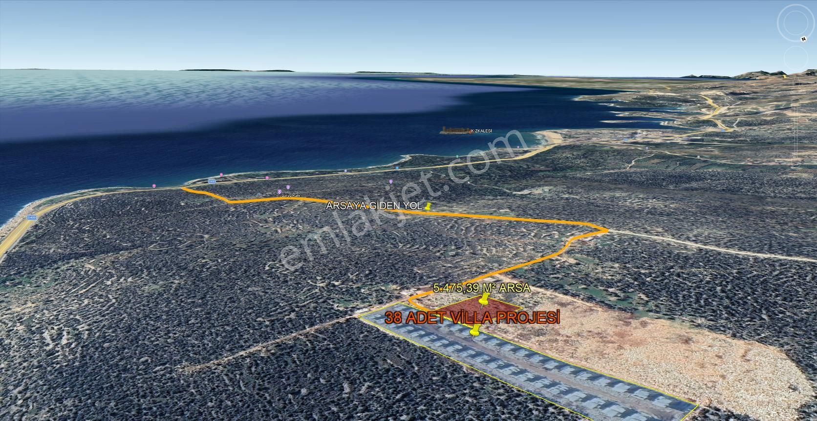 Kızkalesi Girişinde 5,745,39m² Satılık Arsa – Ana Yola Yakın, Yüksek Yatırım Potansiyeli