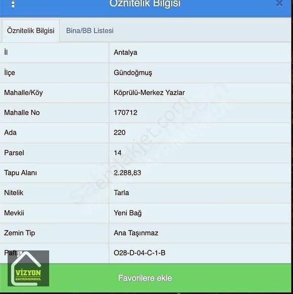 Antalya Gündoğmuş Köprülü Merkez Müstakil Parsel 2300 M2 Arsa - Görsel 3