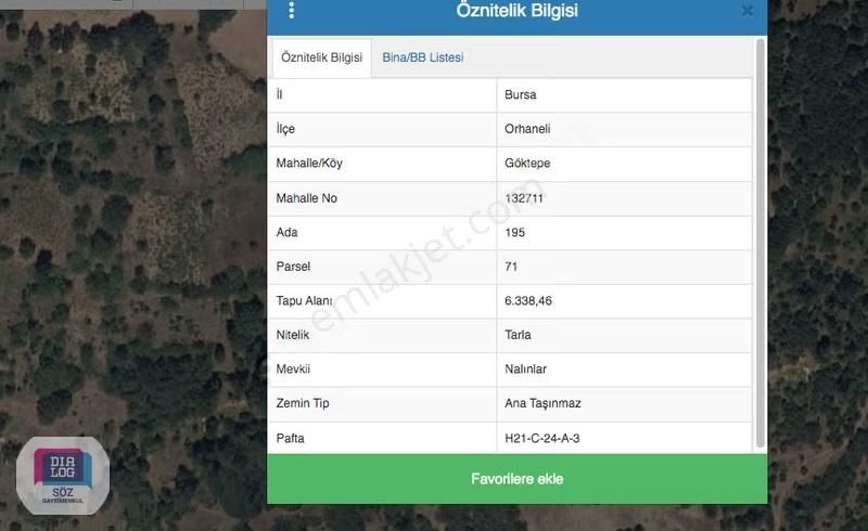 Orhaneli Göktepe Satılık 6500 M2 Satılık Yatırımlık Tarla - Görsel 3