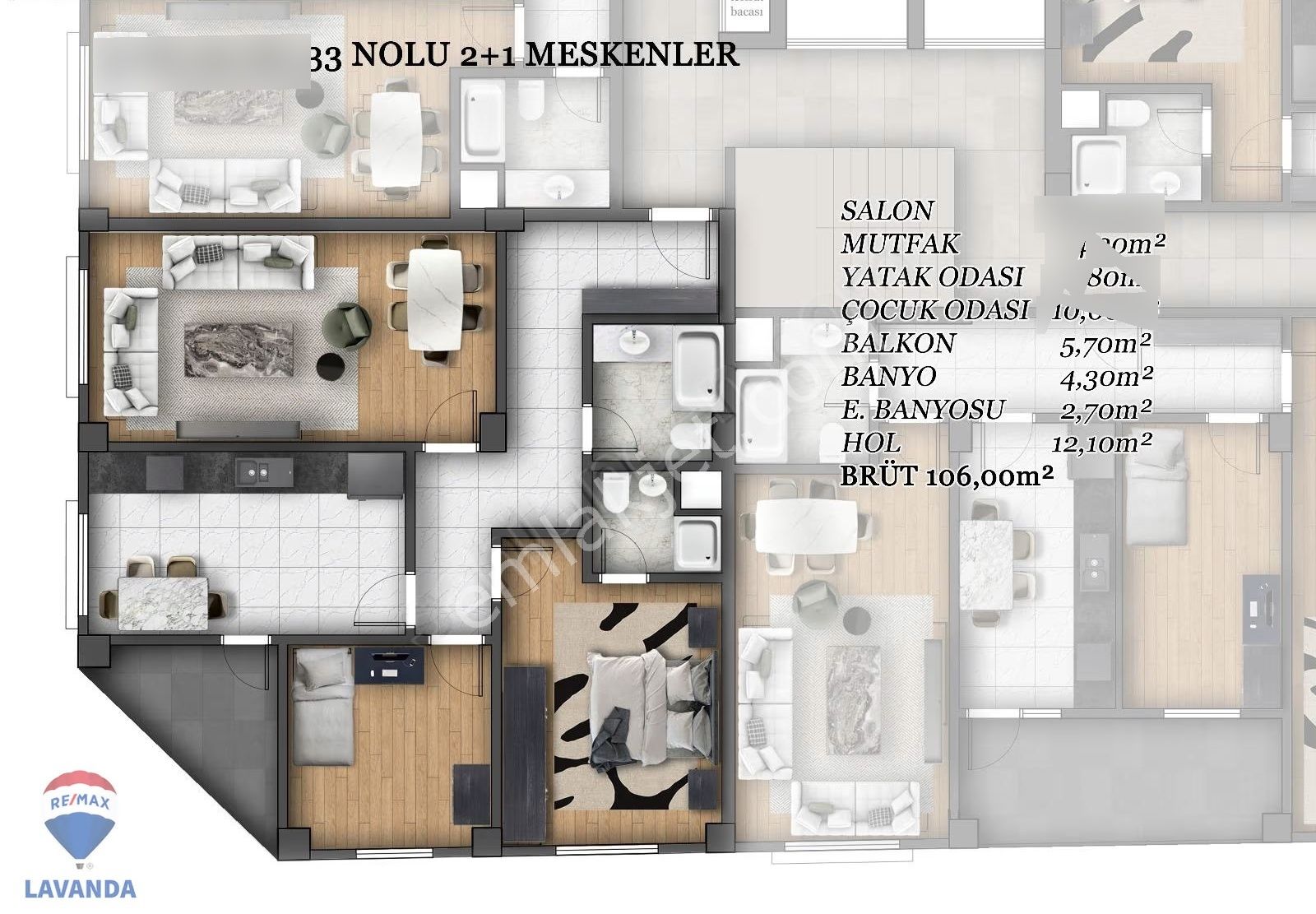 Remax Lavandadan Çorluda %50 Peşin Ödeme Sıfır 2+1 Daire Fırsatı - Görsel 3