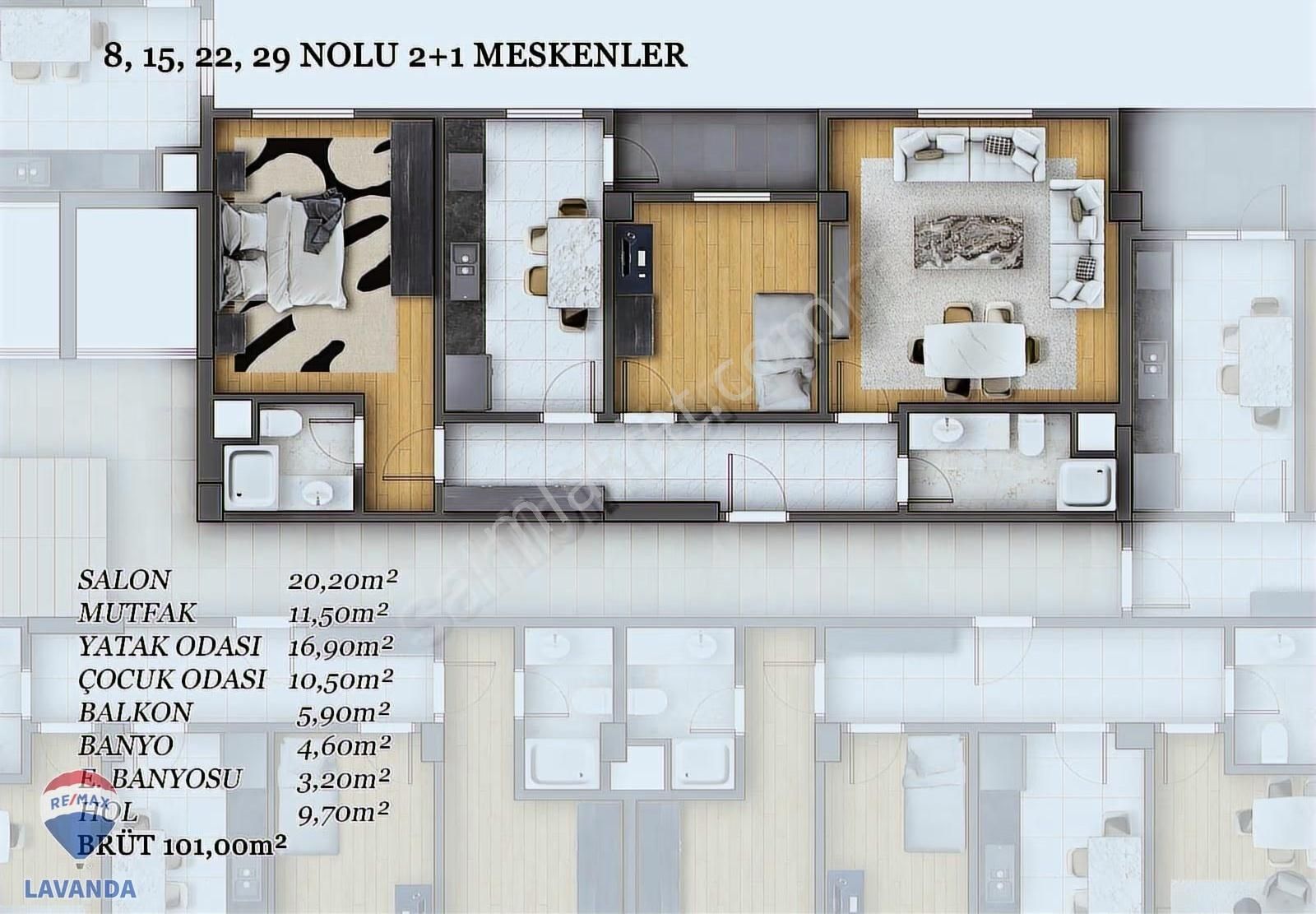 Remax Lavandadan Çorluda %50 Peşin Ödeme Sıfır 2+1 Daire Fırsatı - Görsel 7