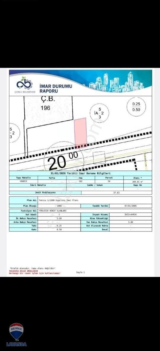 Remax Lavanda'dan Satılık İmarlı Villa Arsası - Görsel 3