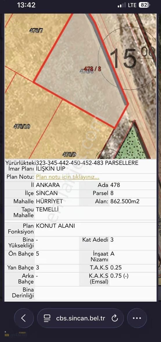 Temelli' De Göl Manzaralı 5 Dairelik Parsel