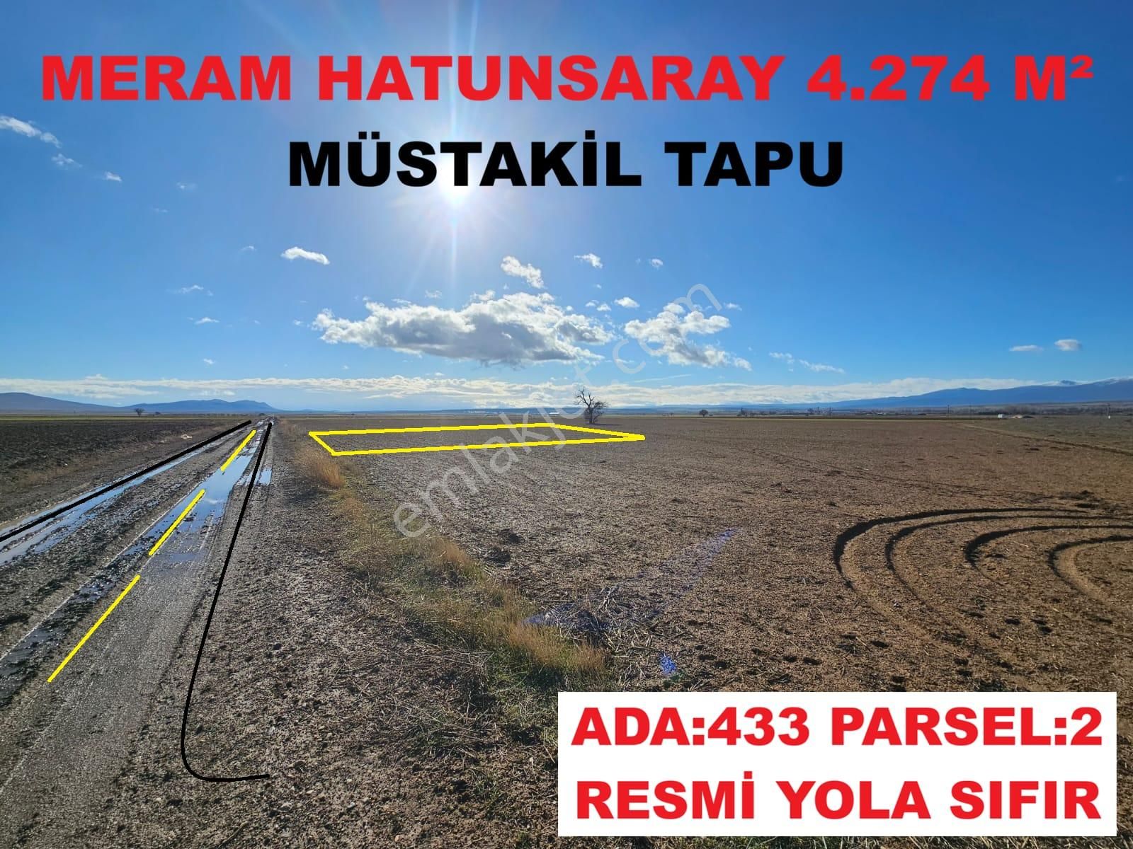 Hatunsaray Ana Yol Yakını 4.274 M² Müstakil Bahçe