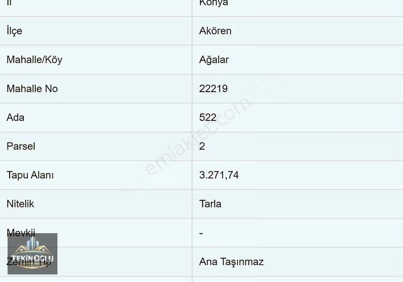 Akören Merkez'e Yakın 3.271 M² Müstakil Tarla Yola Sıfır - Görsel 10