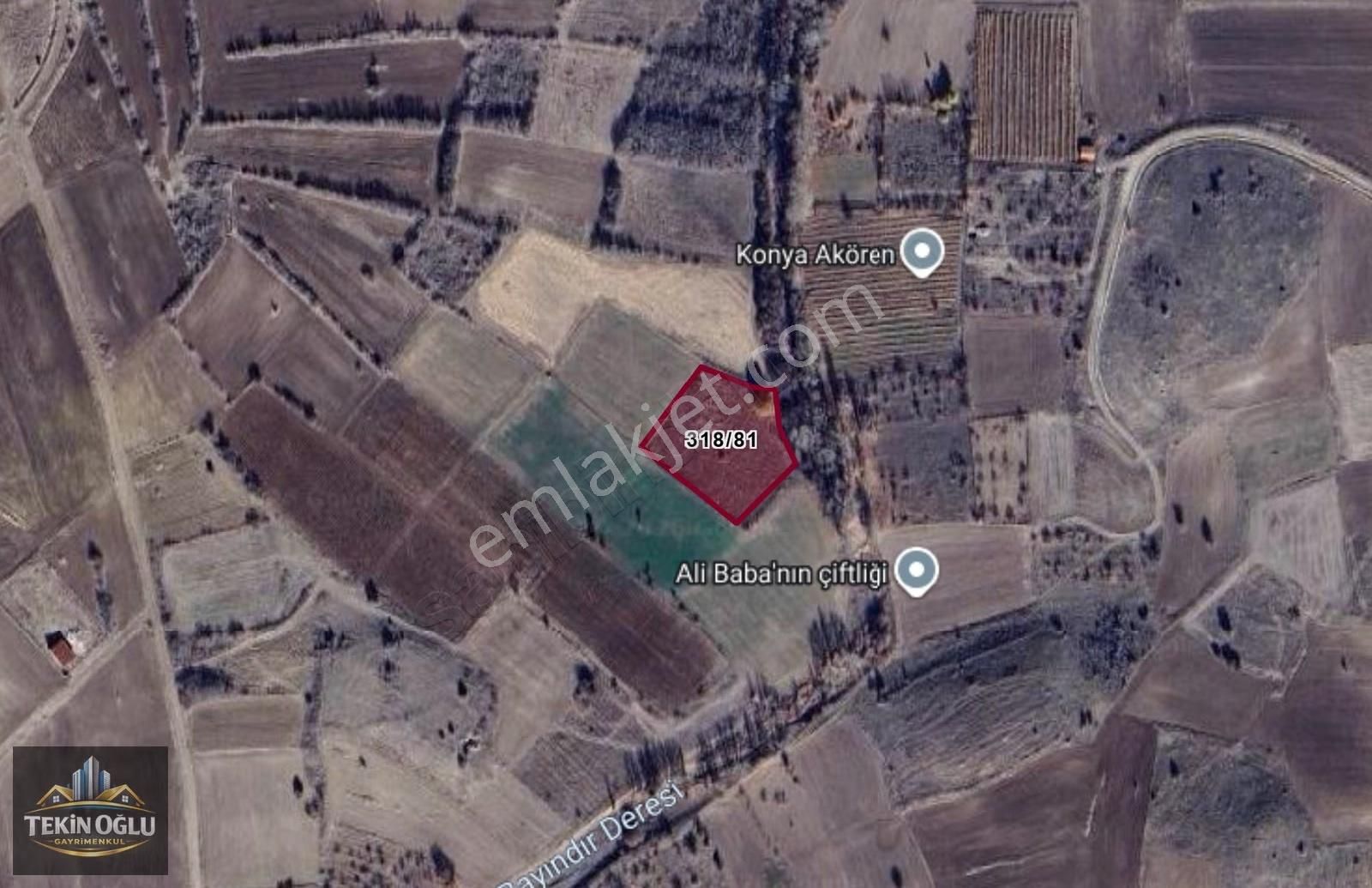 Akören Tülce'de Dere Dibi Eşsiz Mükemmel 3.576 M² Müstakil Tarla - Görsel 2