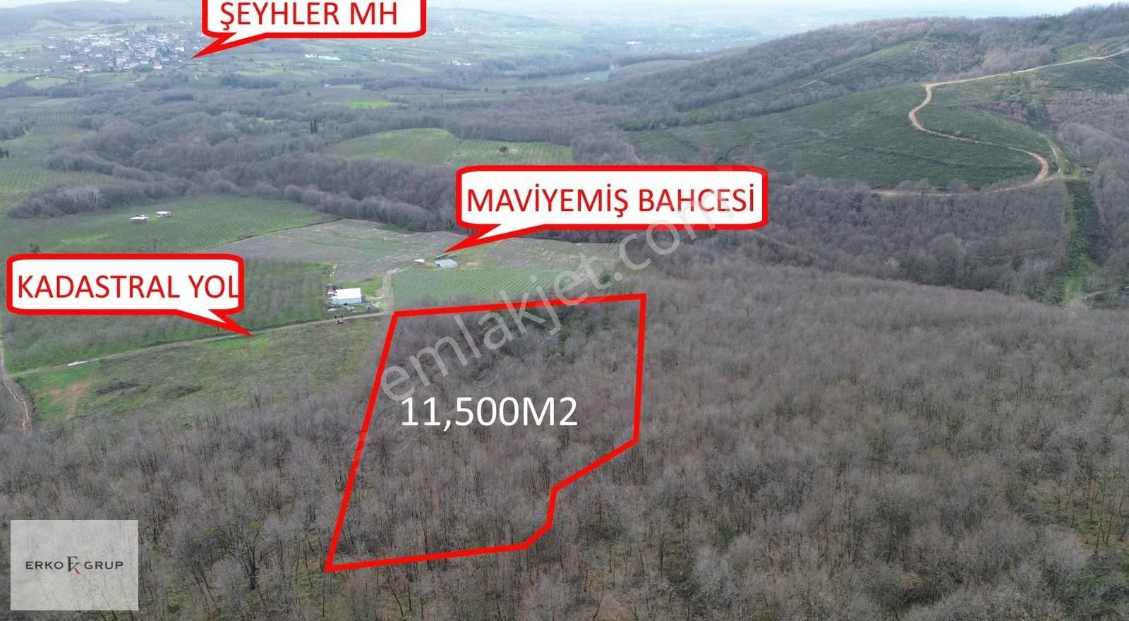 Erko Grup Gayrimenkulden Hendek Şeyhler Mh Satılık Tarla.