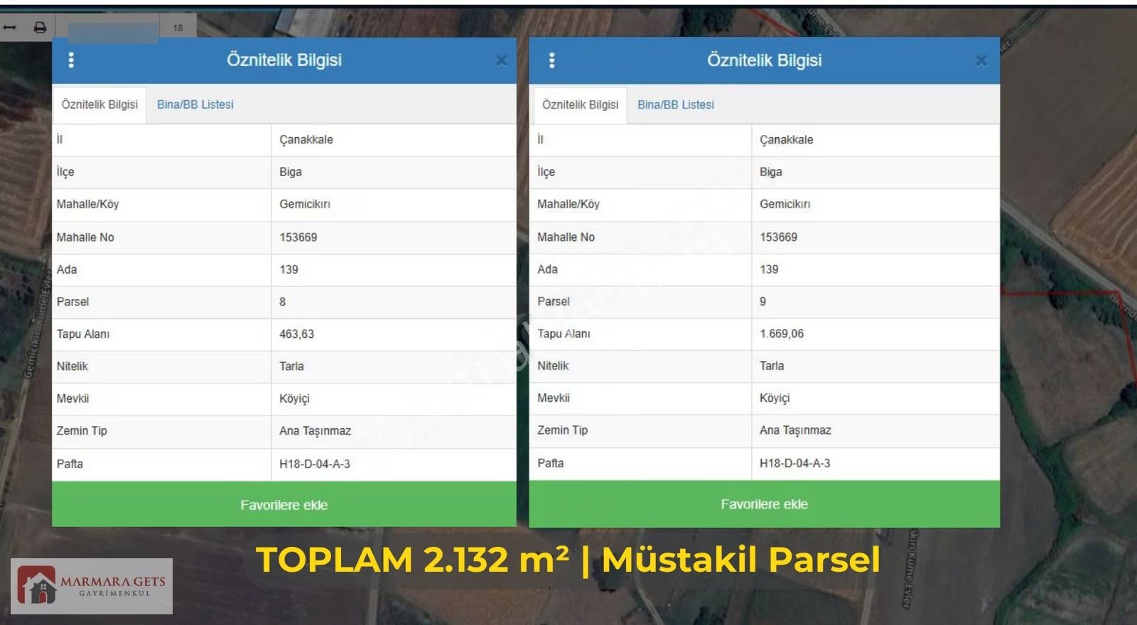 Marmara Gets- Çanakkale Biga Gemicıkırı Harika Konum Köşe Parsel - Görsel 5