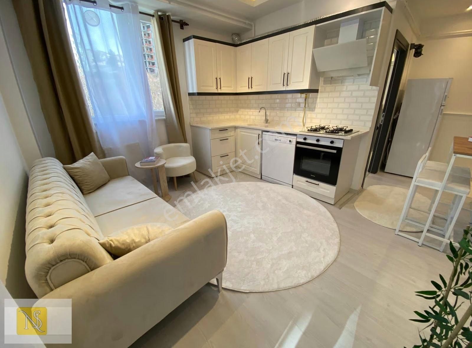 Nşgayrimenkul'den Cam Balkonu Ve Kombisi Takılı Eşyalı 1+1 Daire