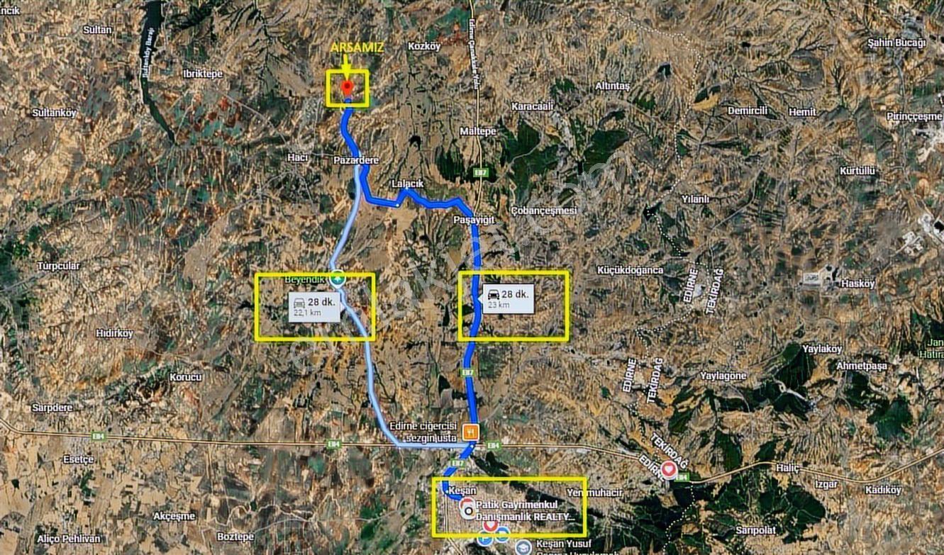 İpsala Pazardere'de Kadastro Yolu Olan Satılık Tarla - Görsel 6