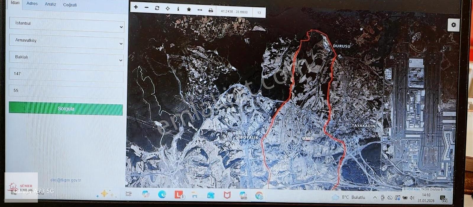 Arnavutköy Baklalı Mahallesınde 592 M2 Hisseli Tarla Satılık - Görsel 6