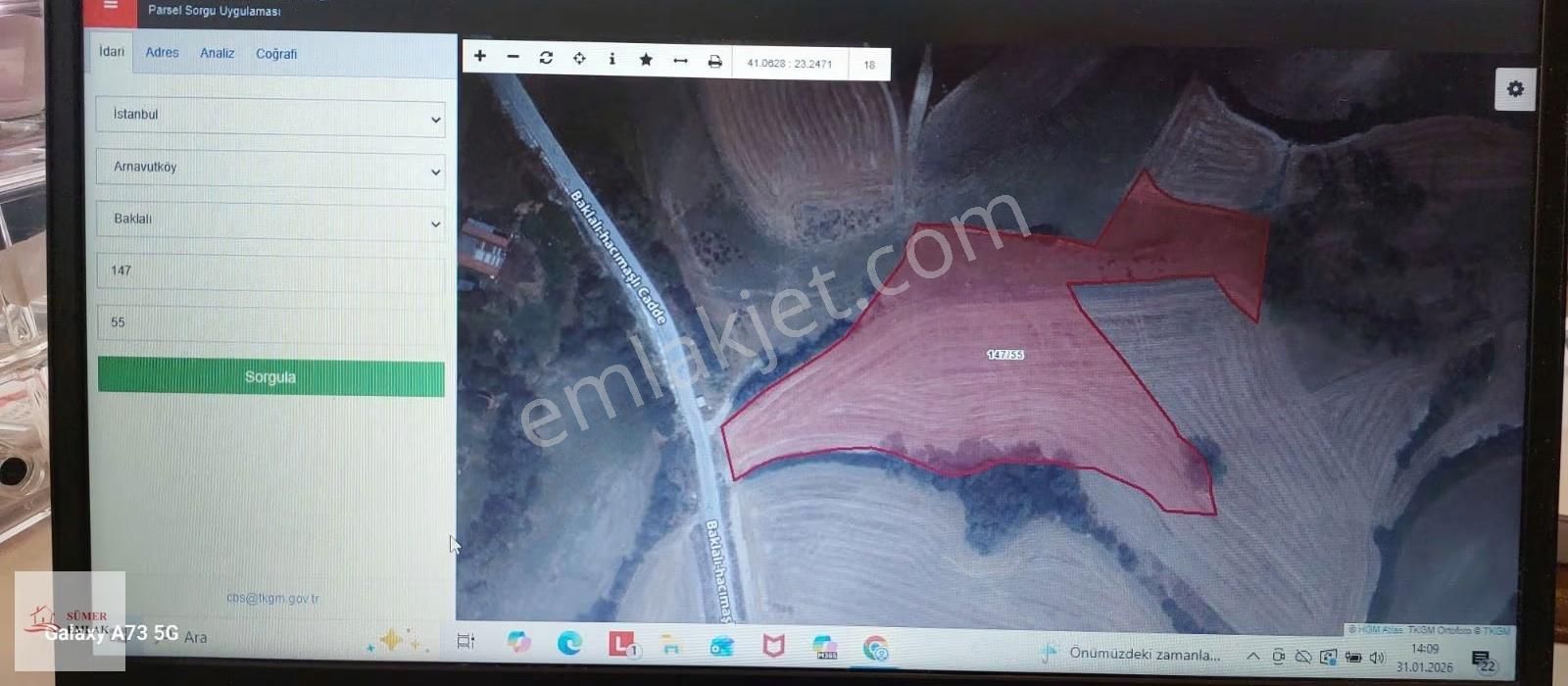 Arnavutköy Baklalı Mahallesınde 592 M2 Hisseli Tarla Satılık - Görsel 4