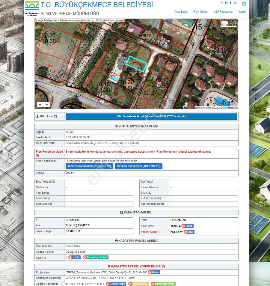 B.çekmece Kamiloba'da Satılık Deniz Manz Villa İmarlı 264 M2arsa - Görsel 5