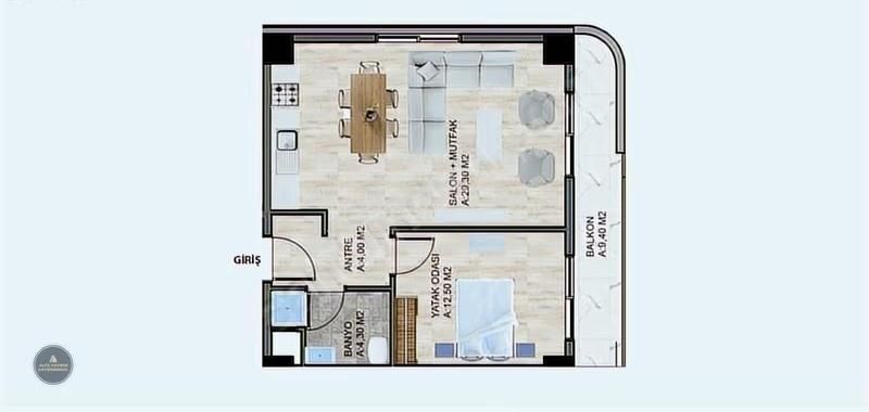 75. Yıl Mah. 1+1 Satılık Modern Sıfır Konut - Görsel 8