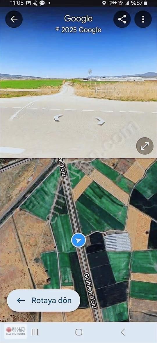 17250 M2 Gölhısarda Seralı Arsa