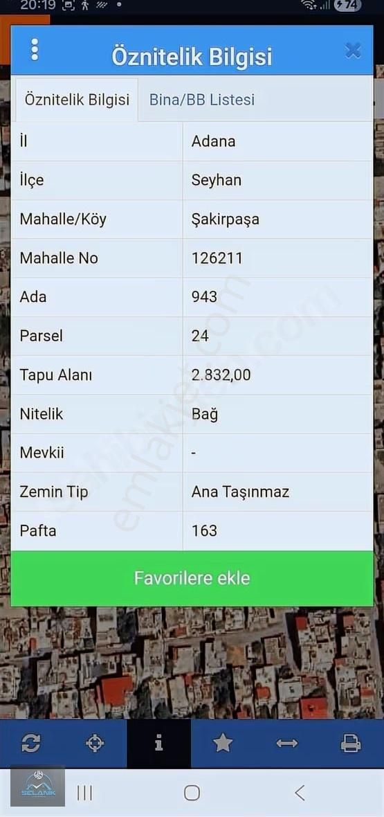 Seyhan Şakirpaşa Uçak Mahallesinde Hisseli 265 M2 Satılık Arsa