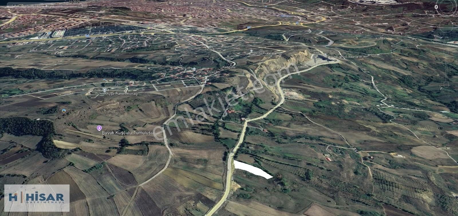 Hisar'dan Kuşçullu'da 40 Metrelik Bulvar Yoluna Cephe Tarla - Görsel 4
