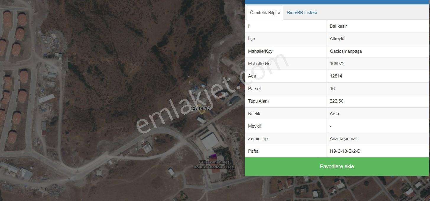 Mir'den Balıkesir/gop Güzel Konumda 222.00m2. 3 Kata İmarlı Arsa - Görsel 8
