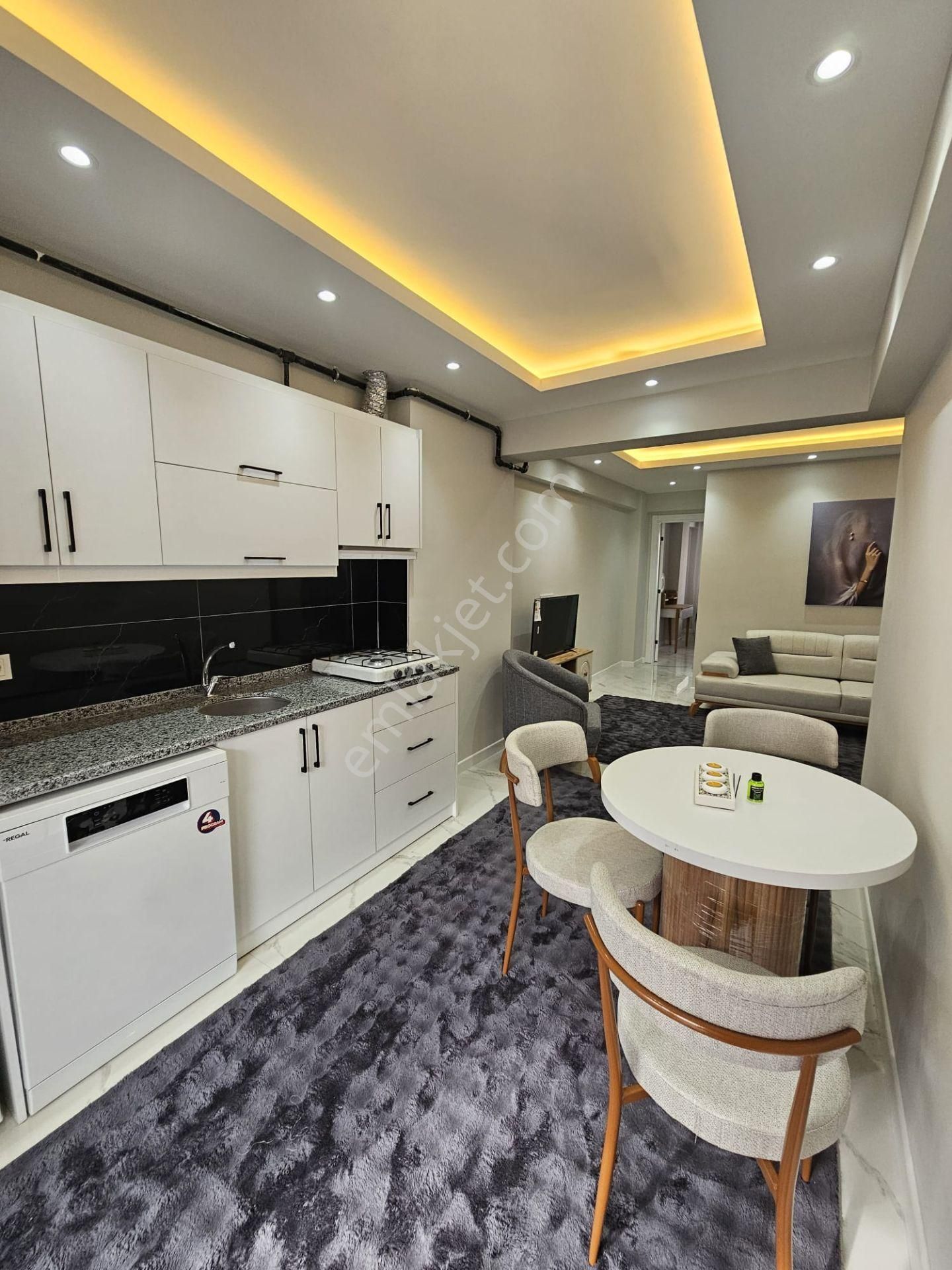 Full Eşyalı Sıfır Bina Sıfır Eşyalı Balkonlu Yatırımlık 1+1 Satılık Apart - Görsel 12