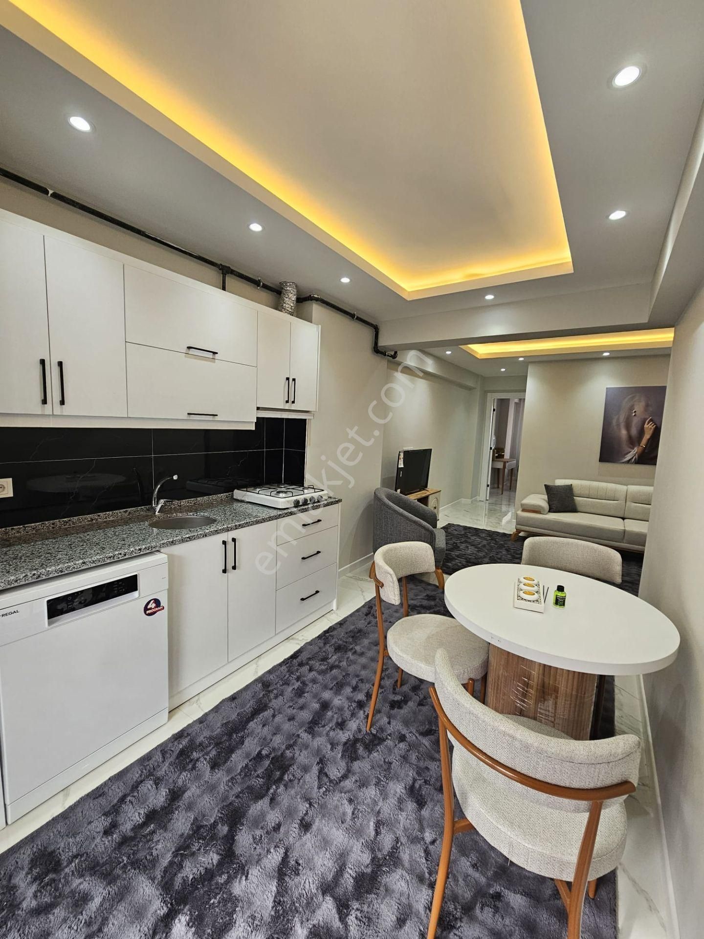 Full Eşyalı Sıfır Bina Sıfır Eşyalı Balkonlu Yatırımlık 1+1 Satılık Apart - Görsel 2