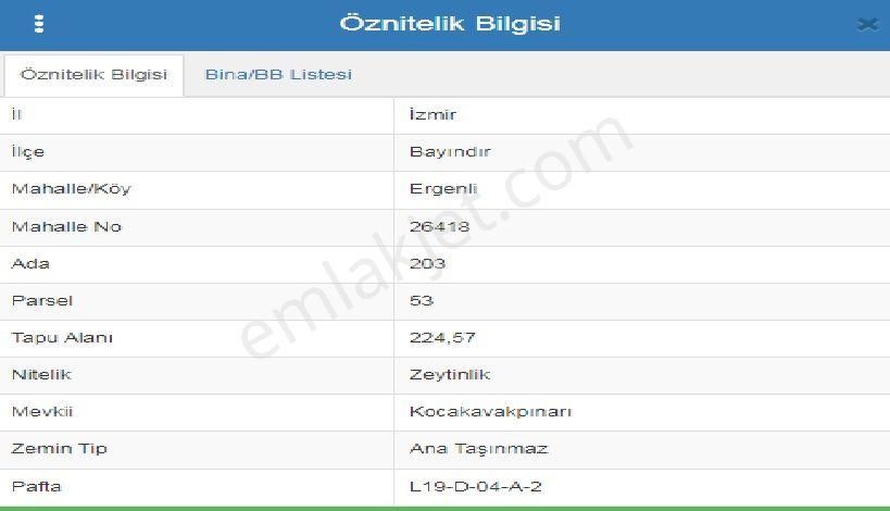 Bayındır Ergenli Mevkii Yatırımlık 225 M2 Zeytinlik - Görsel 3