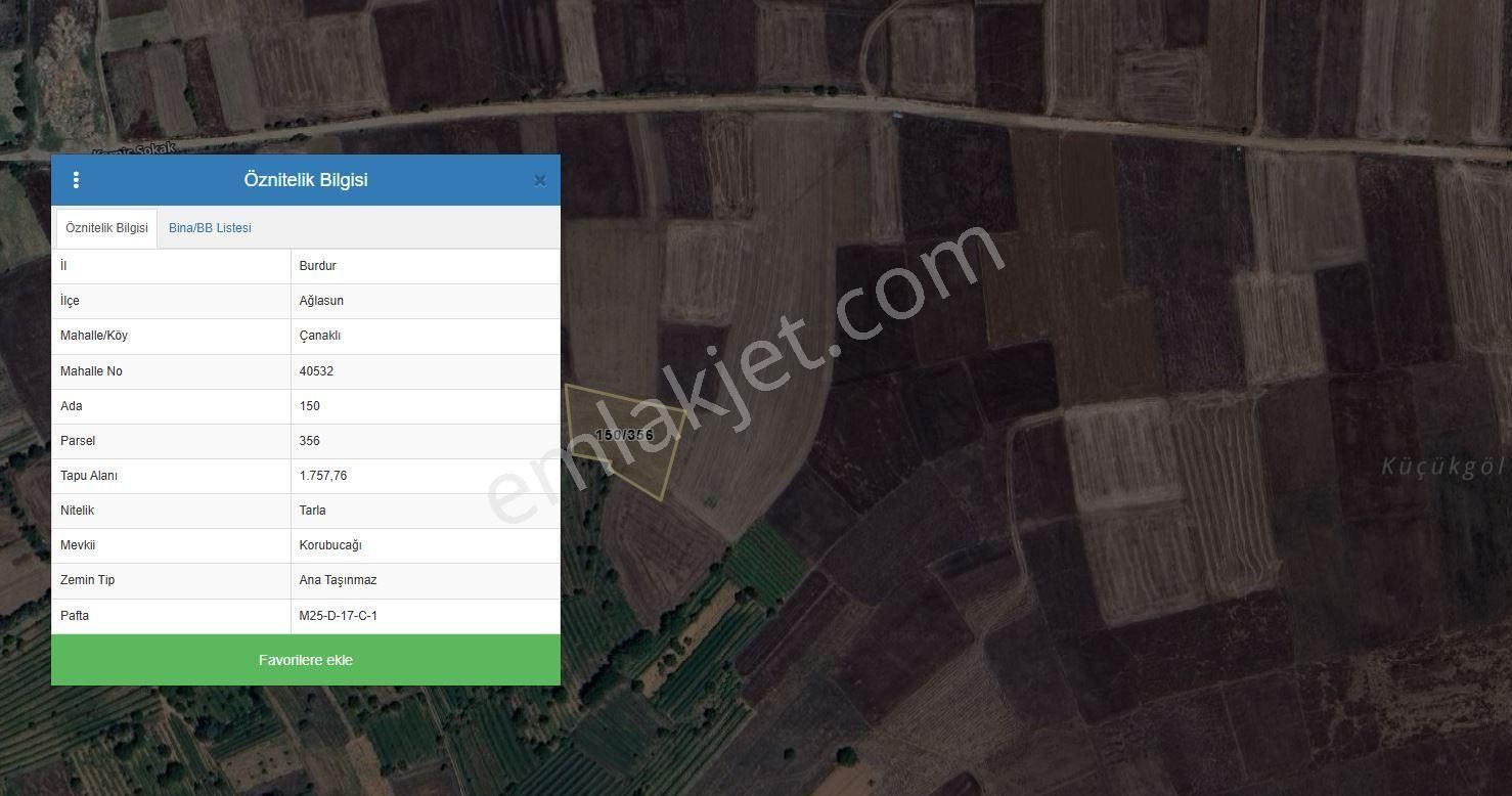 Asya Evim Emlaktan Ağlasun Çanaklı Köyünde Satılık Tarla (fırsat)