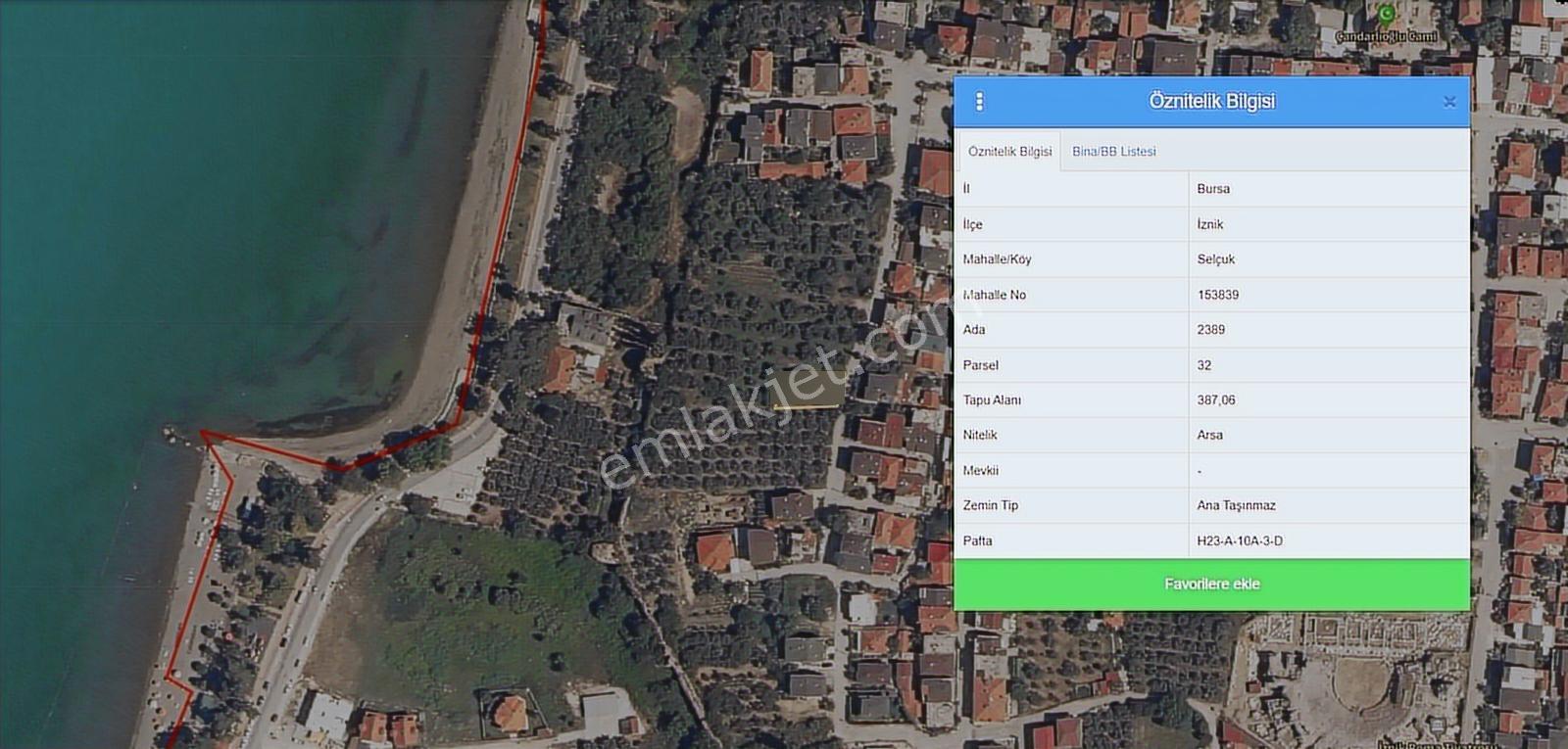 İznik, Selçuk' Ta Satılık Konut İmarlı Arsa
