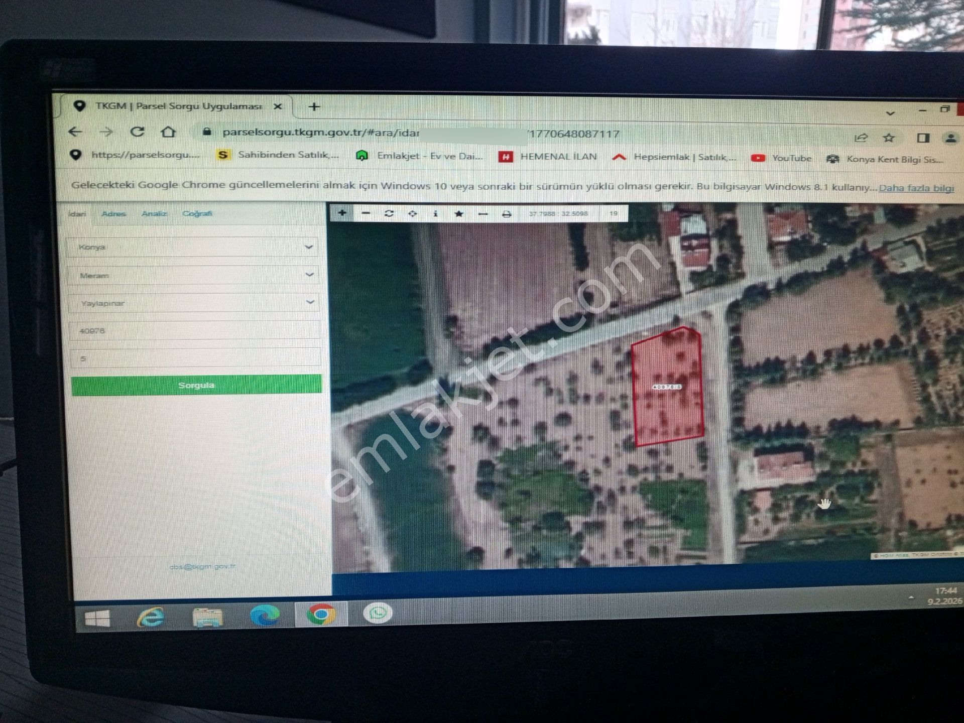 Meram Yaylapınar Mah.2.kata İmarlı 1037 M2 Satılık Köşe Parsel - Görsel 2