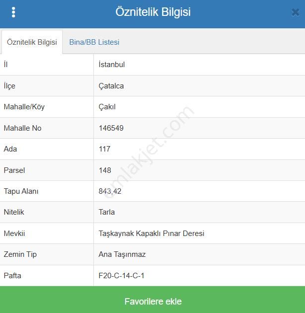 İstanbul Çatalca Çakıl Mah. Tek Tapu 843 M² Müstakil Tarla - Görsel 6