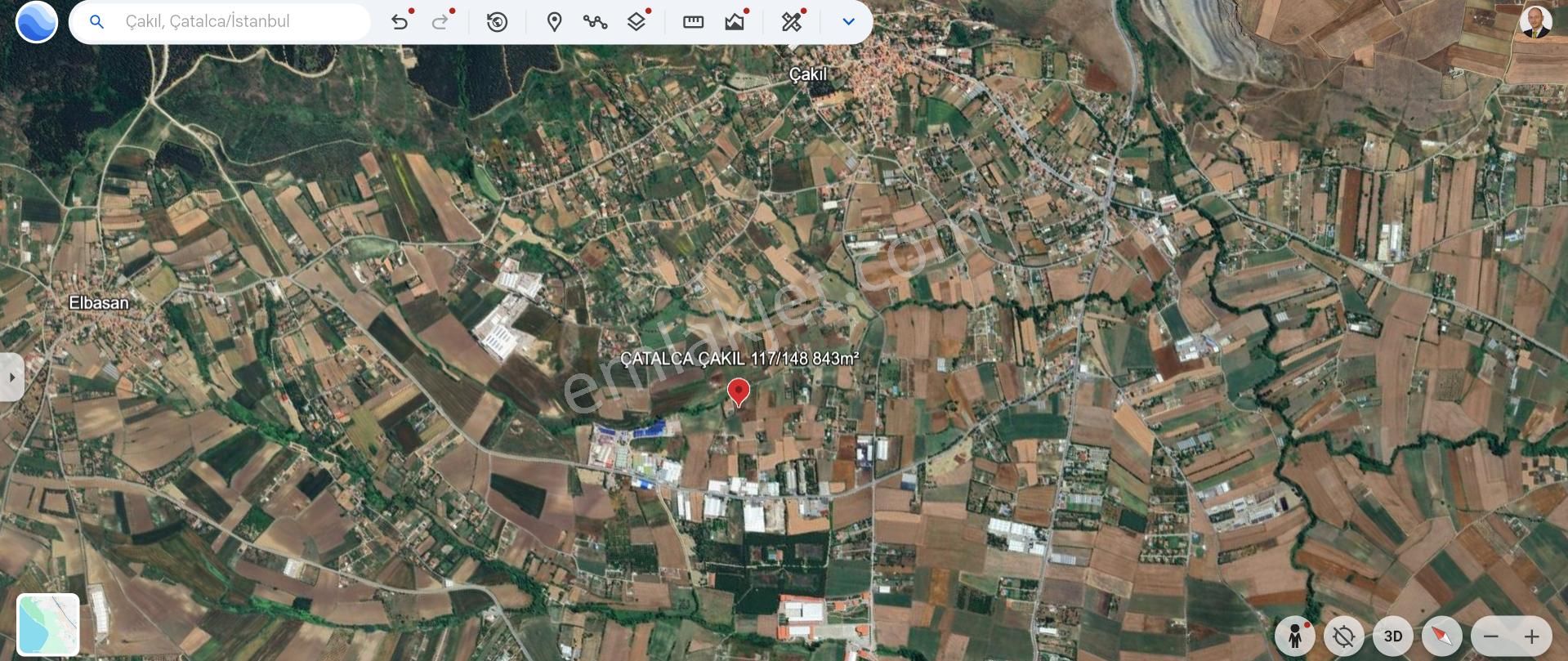 İstanbul Çatalca Çakıl Mah. Tek Tapu 843 M² Müstakil Tarla - Görsel 2