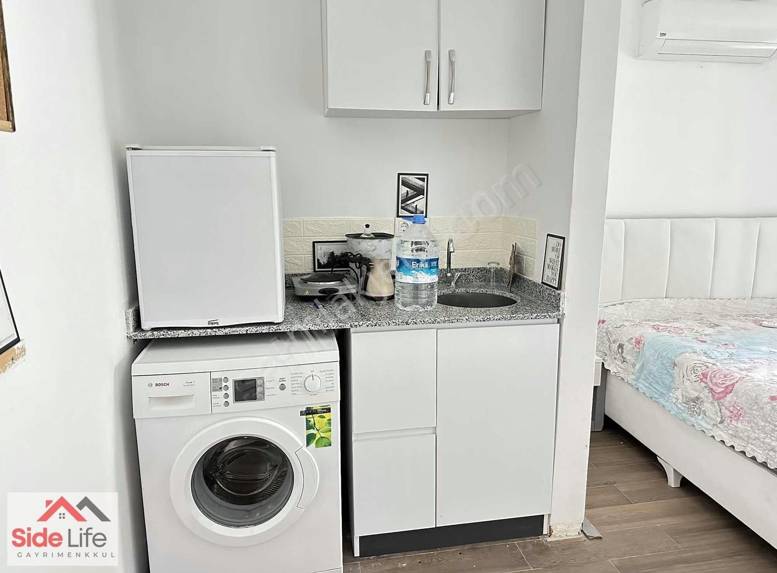 Sidede Havuzlu Sitede Anadolu Hastanesi Yakını 1+0 Eşyalı Daire - Görsel 11