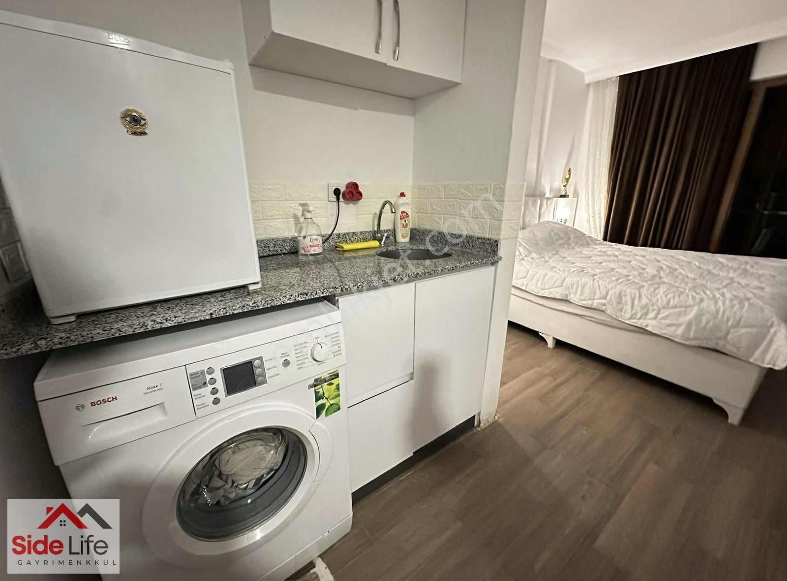 Sidede Havuzlu Sitede Anadolu Hastanesi Yakını 1+0 Eşyalı Daire - Görsel 3