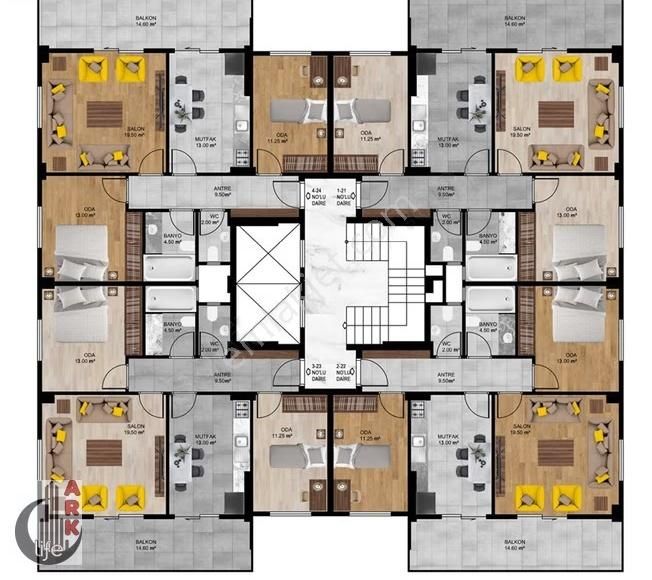 Ark Life'dan 71 Evler Mah.albayrak Blv. Yakını Site İçi Daireler - Görsel 8