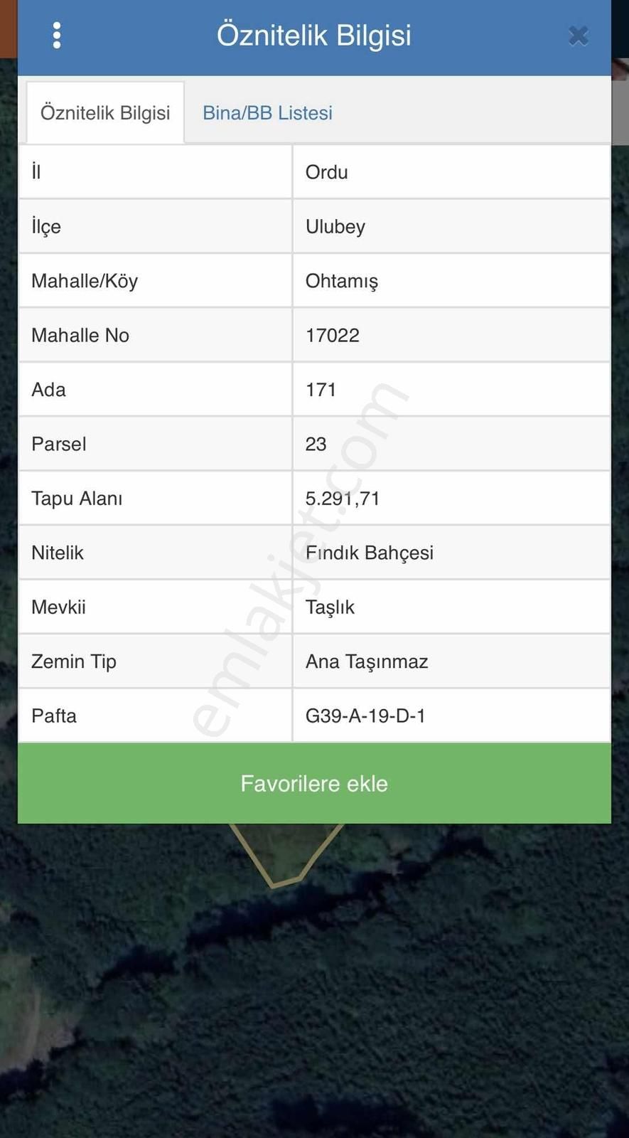 Ordu Ulubey Ohtamış Mah. Satılık 12.188m2 Bağ-bahçe - Görsel 5