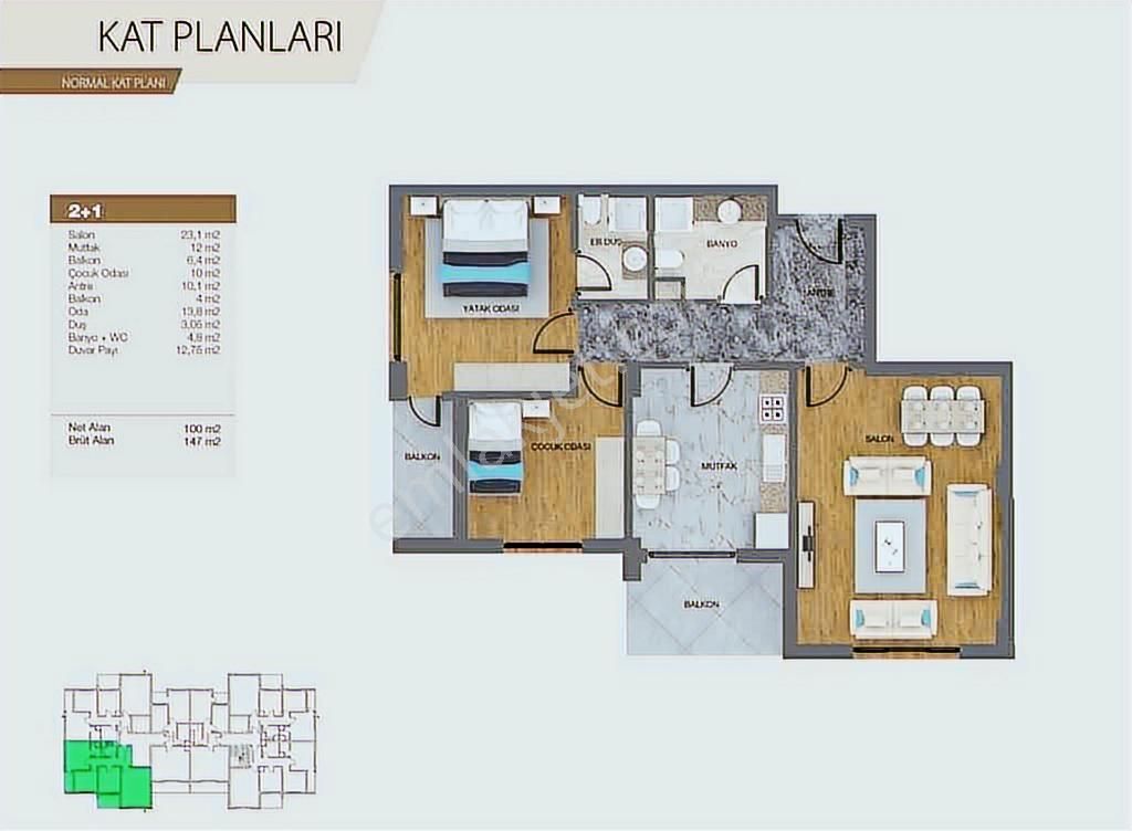 Rüzgar Emlak'tan Alya Konaklarında Orman Manzaralı Lüks Daire - Görsel 5