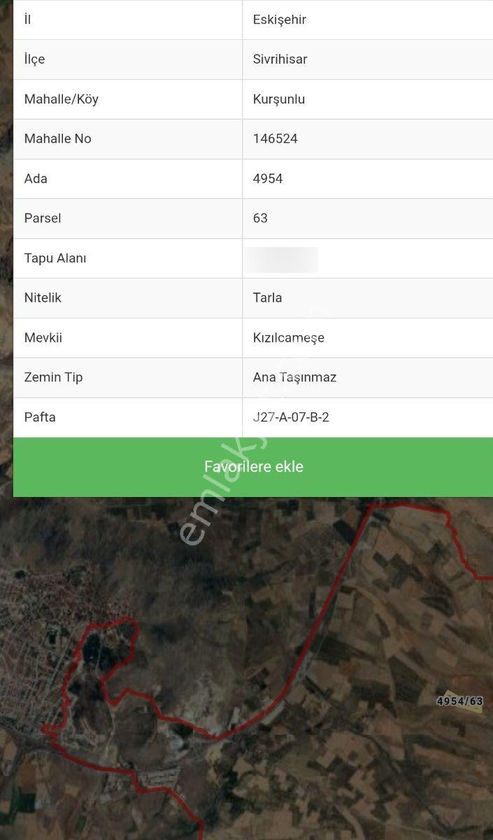 Eskişehir Sivrihisar Satılık Tarla - Görsel 2