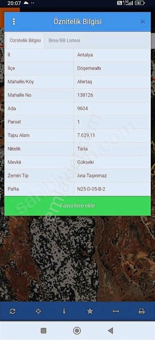 Döşemealtı Ahırtaş'ta 7629 M2 Yola Cephe Tarla - Görsel 3