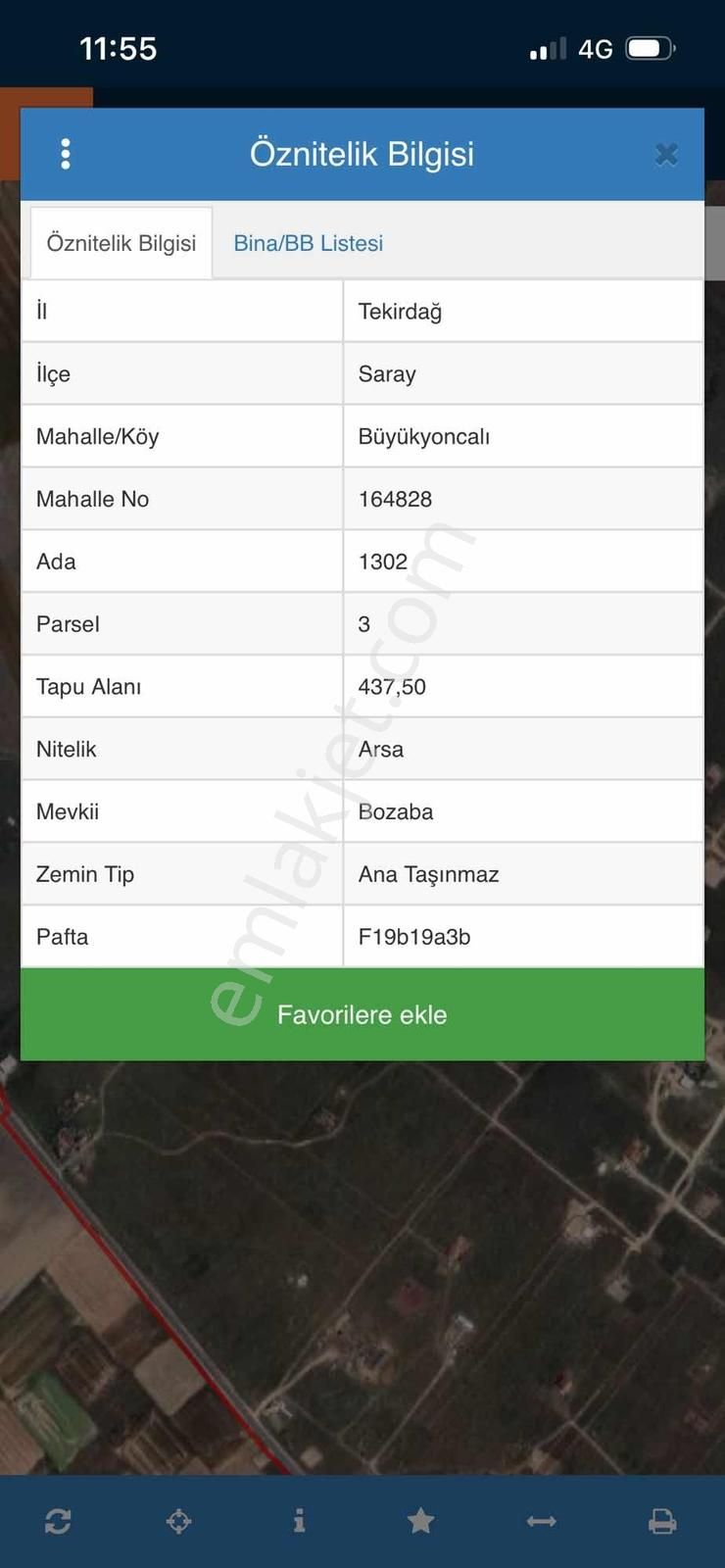 Saray Büyükyoncali Bozoba Da 437 Metre² İmarlı İfrazlı Arsa - Görsel 5