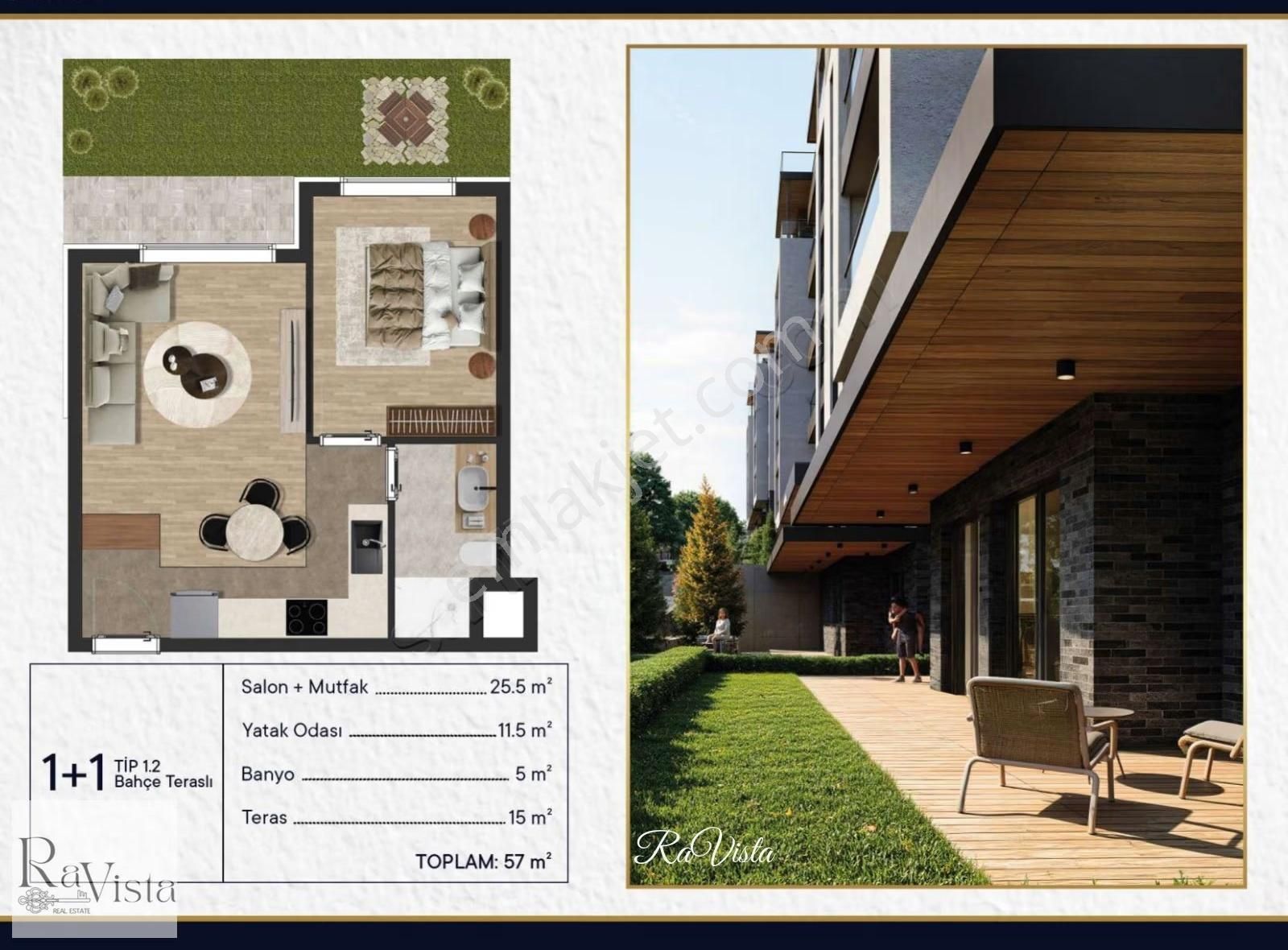 İzmir Black Gardens Karabağlar Satılık 1+1